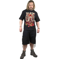RICK AND MORTY - ANATOMY PARK   - Front Print T-Shirt Black - Damned Threads