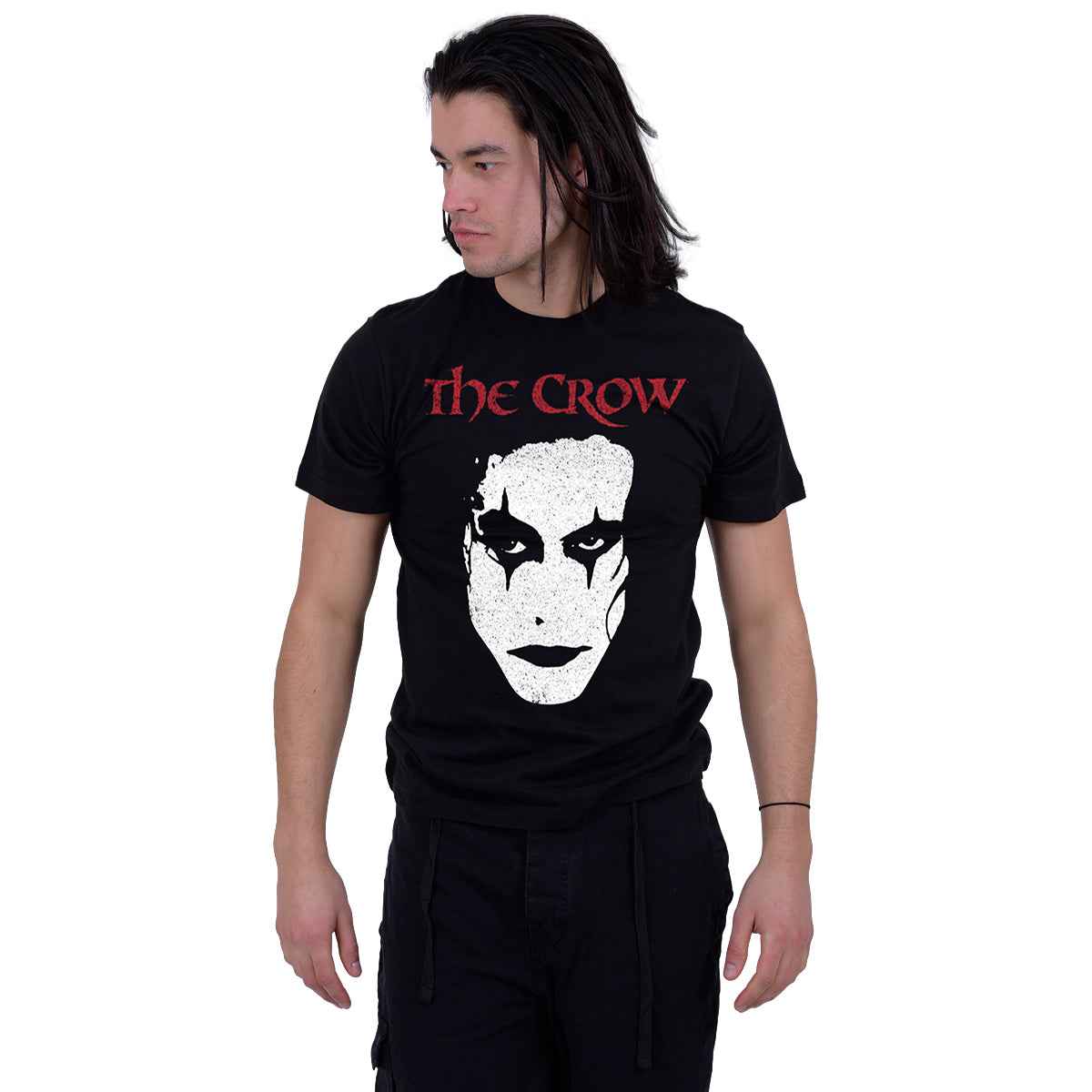 THE CROW - FACE - Front Print T-Shirt Black - Damned Threads