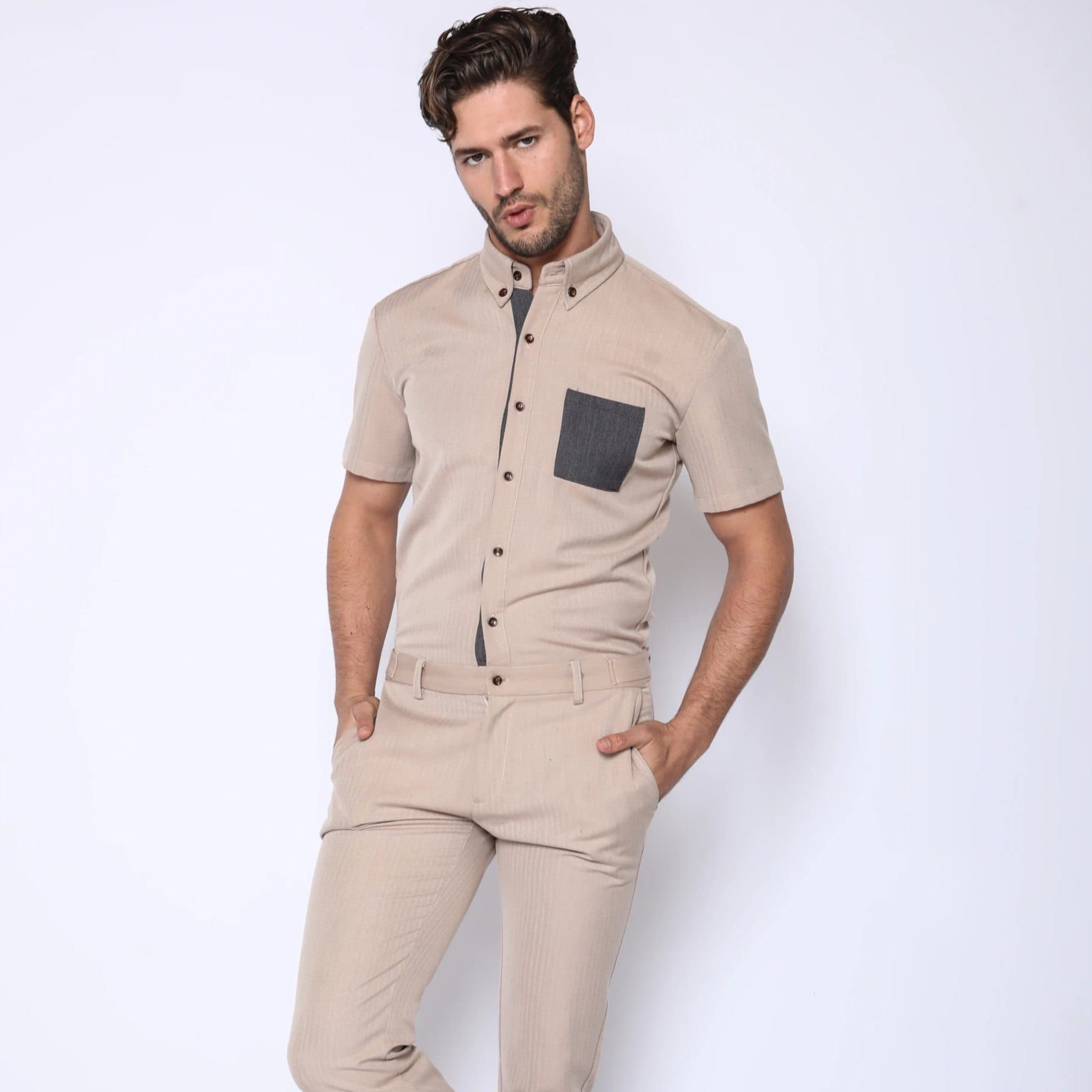Tan Jacquard Jumpsuit - Limited Edition - Damned Threads