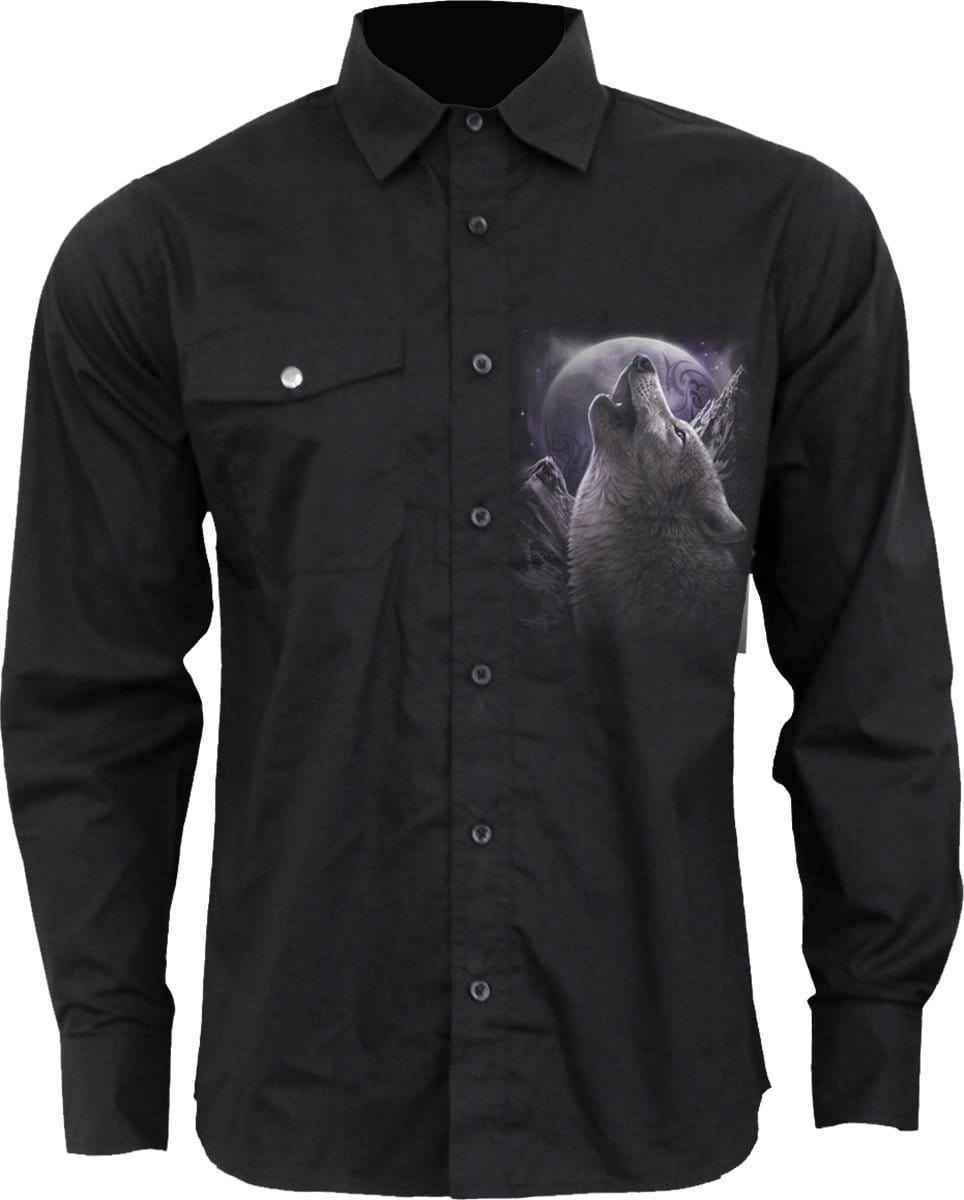 WOLF SOUL - Longsleeve Casual Shirt - Damned Threads