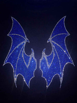 Men's Rhinestone Bat Zip Up Hoodie - Damned Threads