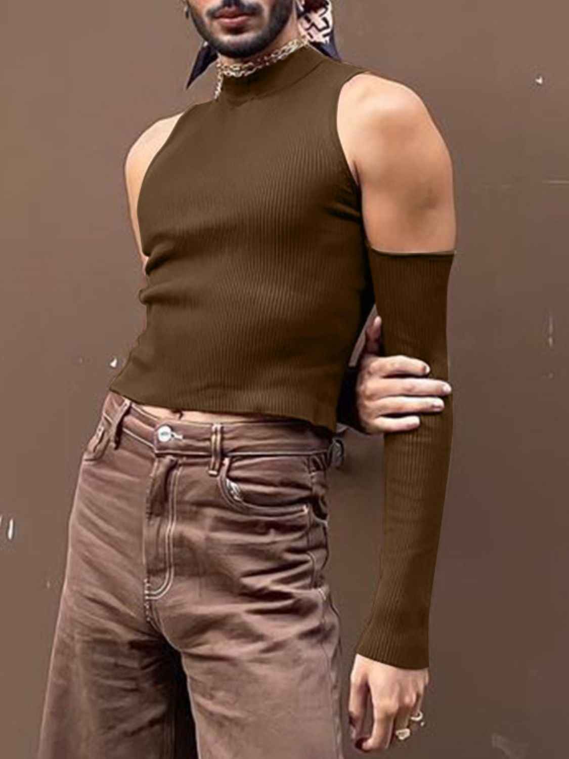 Men's Cold Shoulder Long-Sleeve Tank - Damned Threads