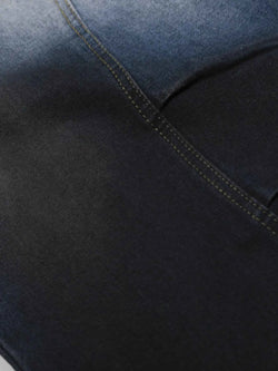 Men's Gradient Curved Jeans with Seam Detail