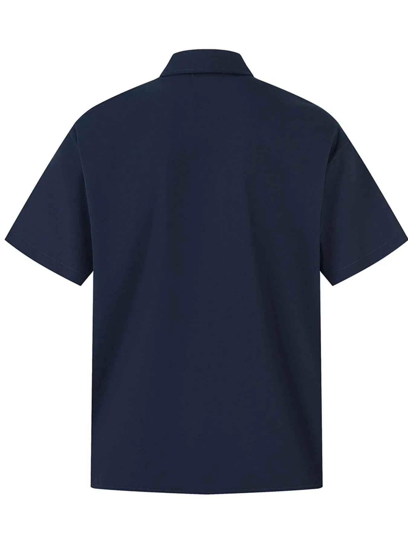 Men's Zip Up Short Sleeve Shirt