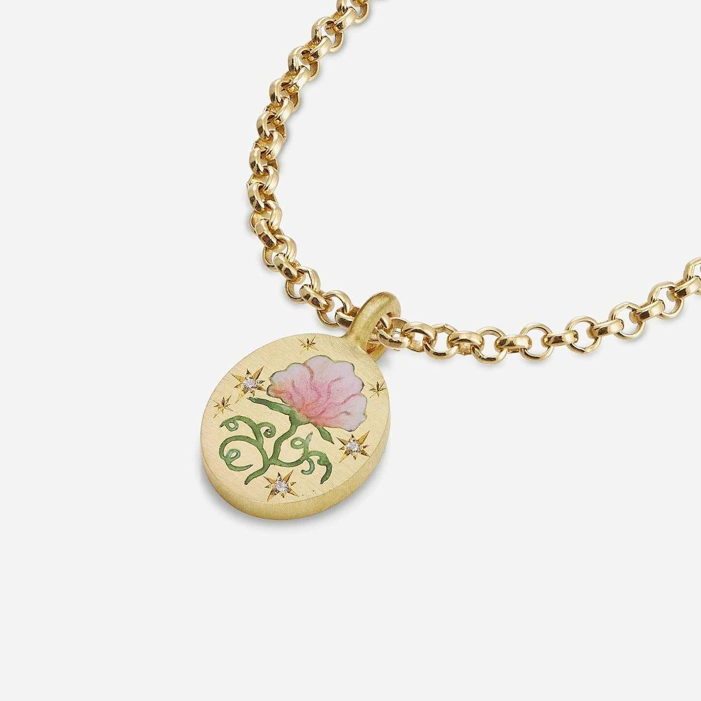 18K Gold Inlaid Zirconia Necklace With Personality Trait Design - Damned Threads