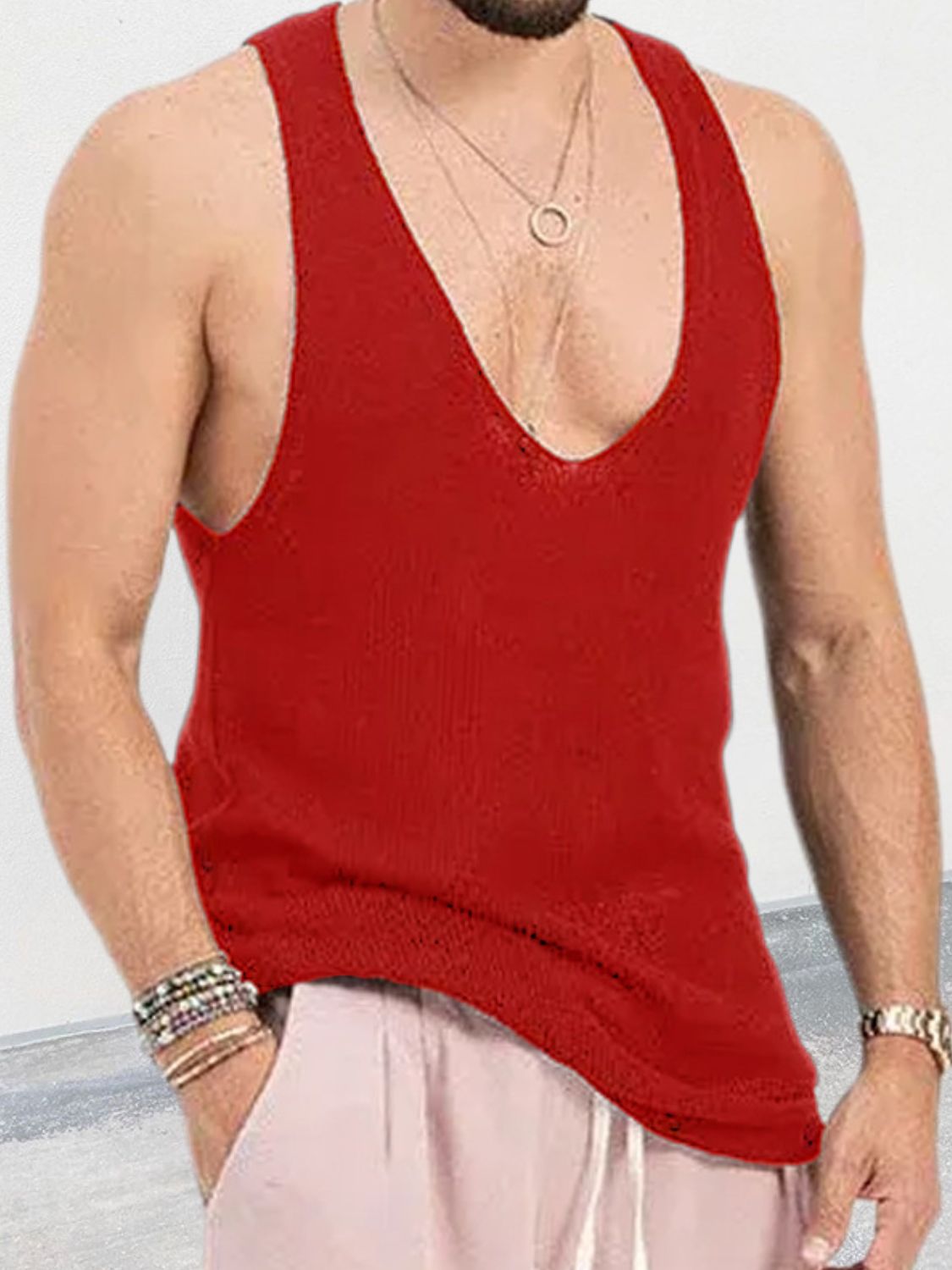 Men's Scoop Neck Knit Tank - Damned Threads