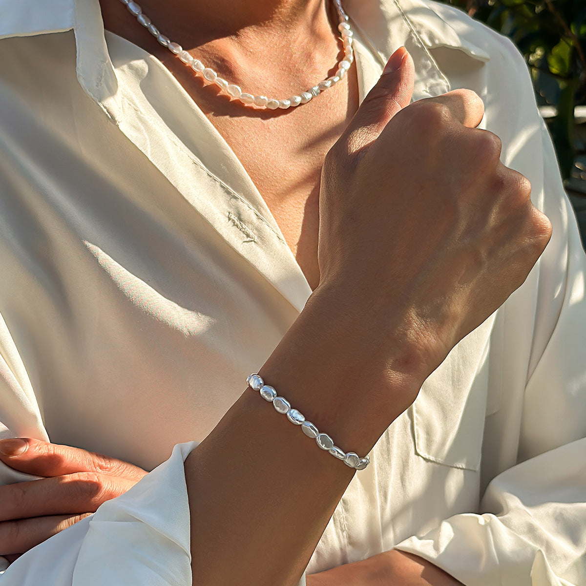 Irregular Pearl Bracelet - Damned Threads