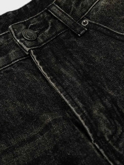 Men's Distressed Washed Straight Jeans