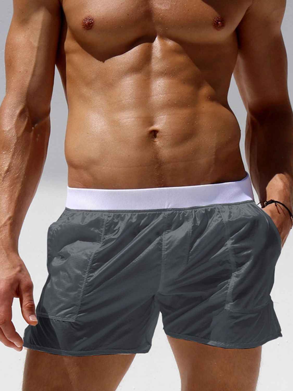 Men's Sexy Sheer Elastic Waist Shorts - Damned Threads