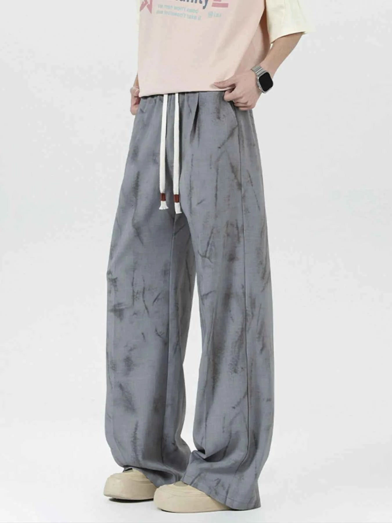Men's Wide Leg Drawstring Pants