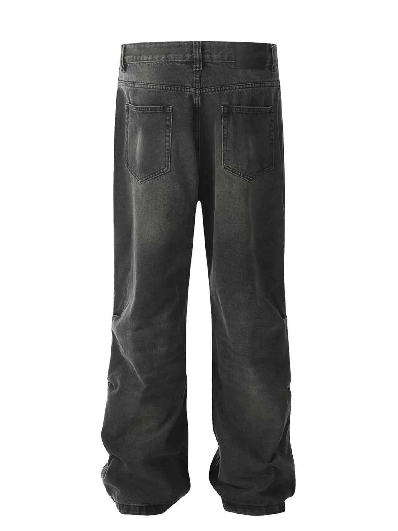 Men's Washed Wide-Leg Baggy Jeans
