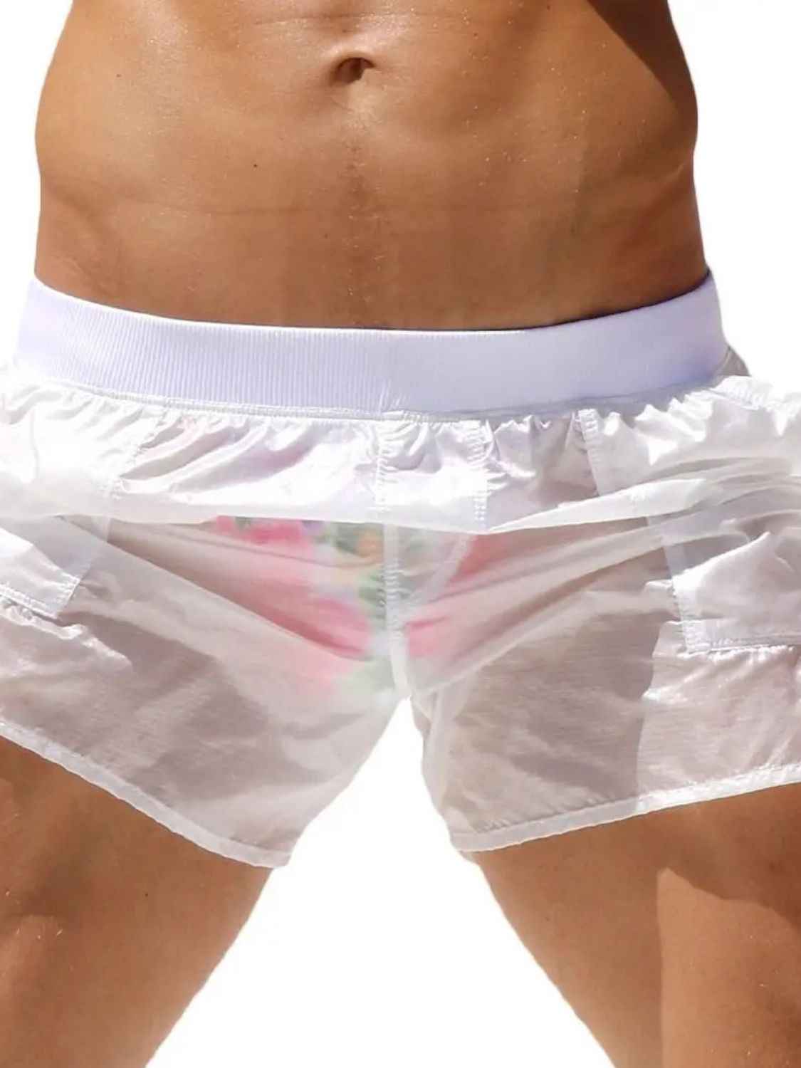 Men's Sexy Sheer Elastic Waist Shorts - Damned Threads