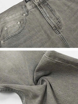 Men's Vintage Washed Wide Leg Jeans