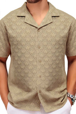 Men's Plus Size Button Down Short Sleeve Shirt - Damned Threads
