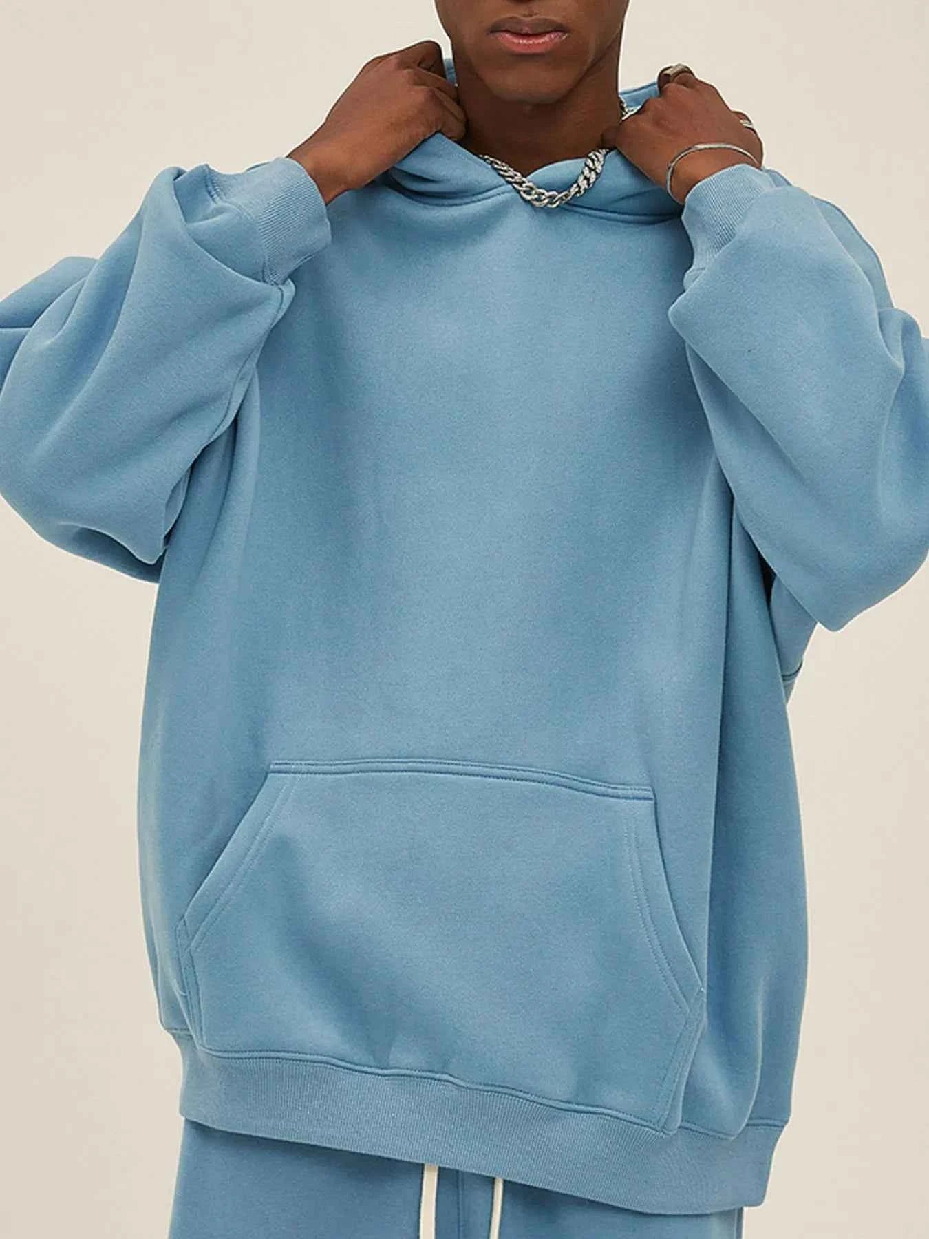 Men's Oversized Pocketed Long Sleeve Hoodie