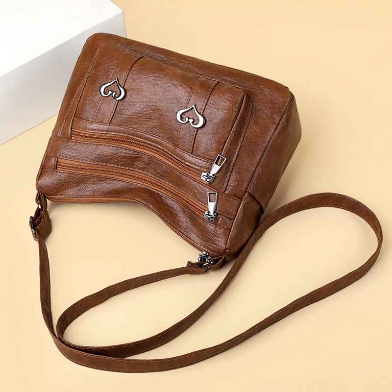 PU Leather Multi-Pockets Crossbody Bag - Damned Threads