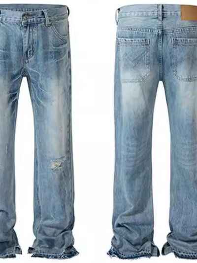 Men's Distressed Raw Hem Jeans - Damned Threads