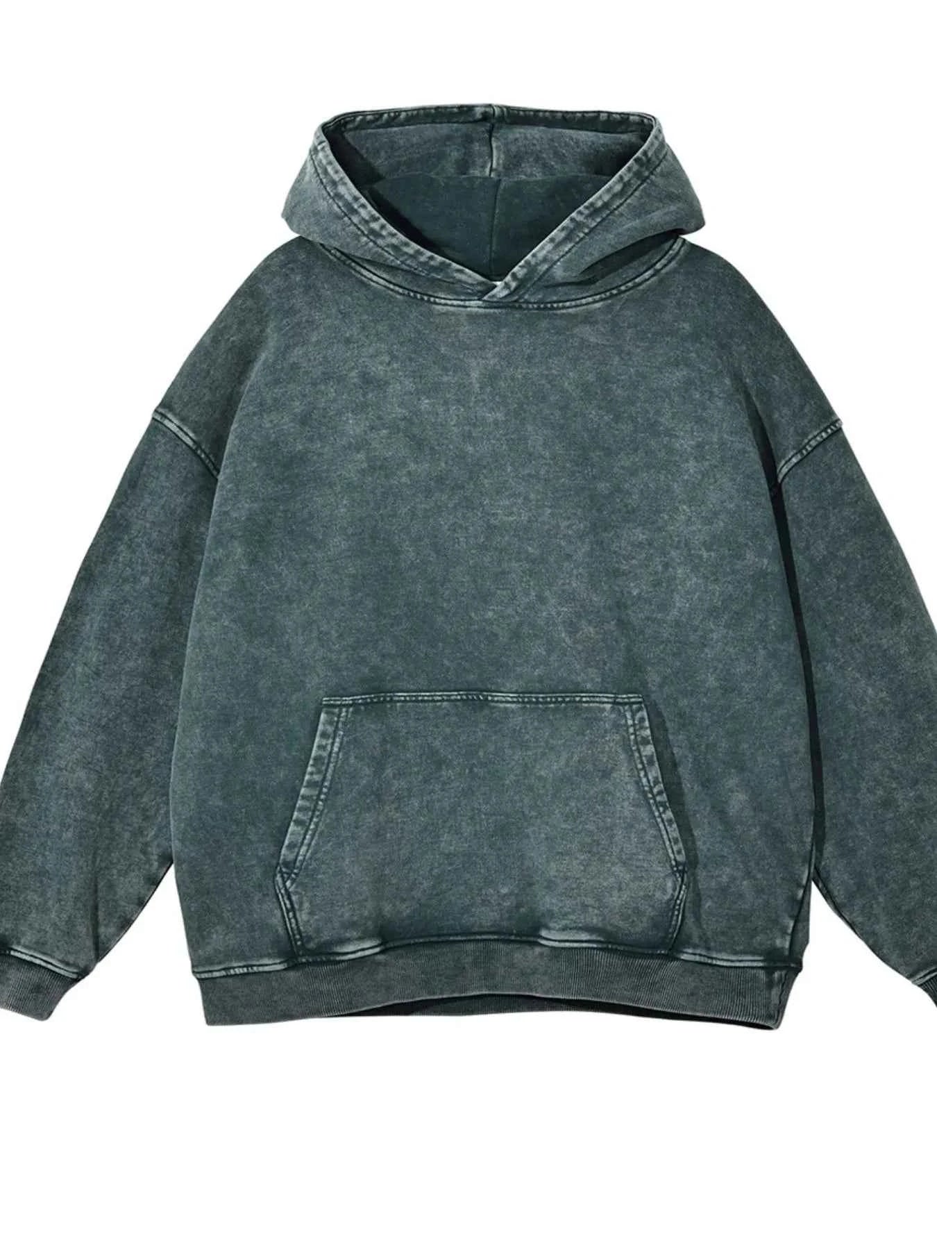 Men's Washed Oversized Long Sleeve Hoodie