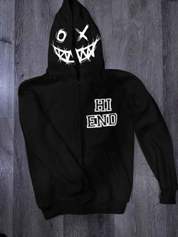 Men's Zip Up Letter Graphic Hoodie - Damned Threads
