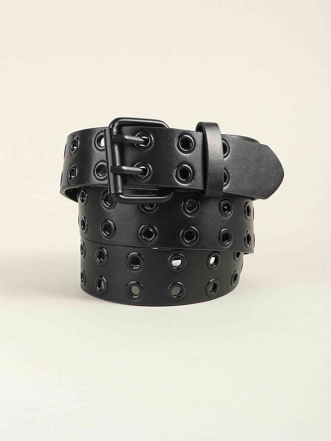 Grommet PU Leather Belt - Damned Threads