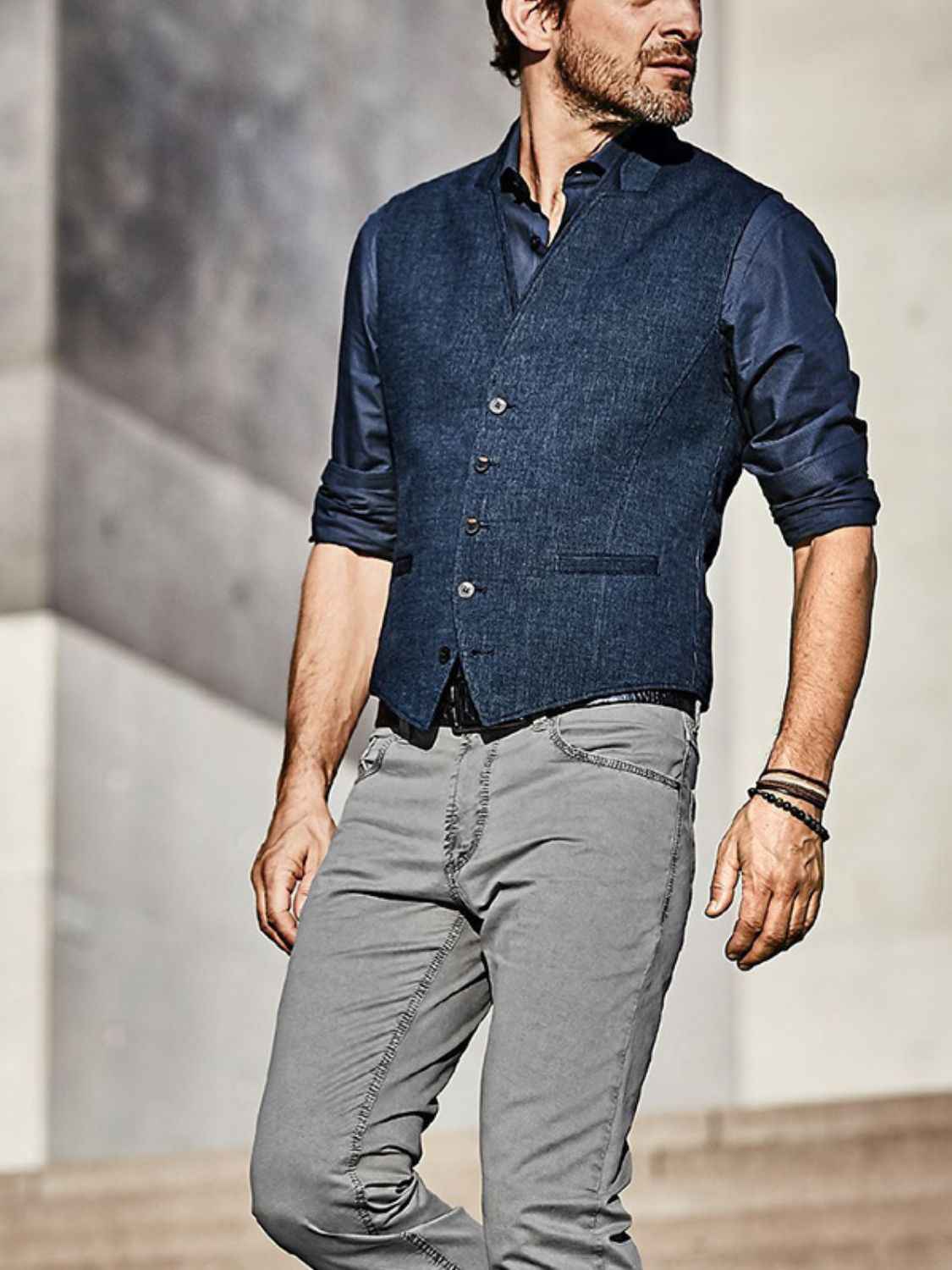 Men's Full Size Button Down Vest Plus Size - Damned Threads