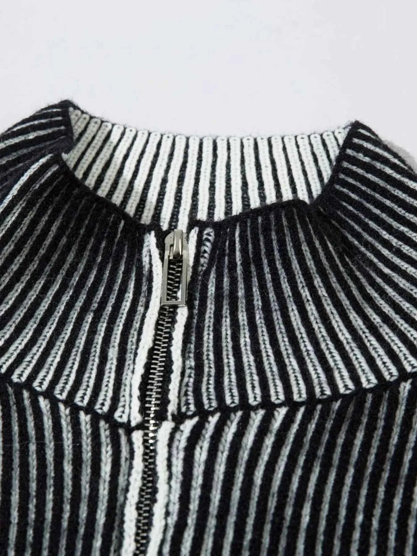 Men's Ribbed Zip-Up Cardigan