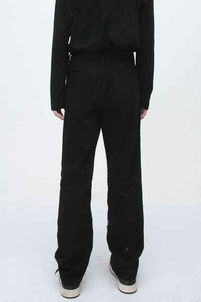 Men's Zip Decor Straight Leg Jeans - Damned Threads