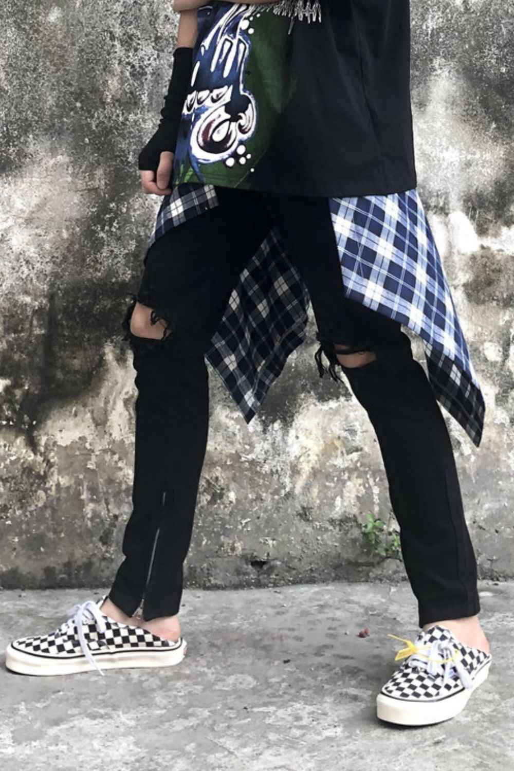 Men's Distressed Skinny Jeans - Damned Threads