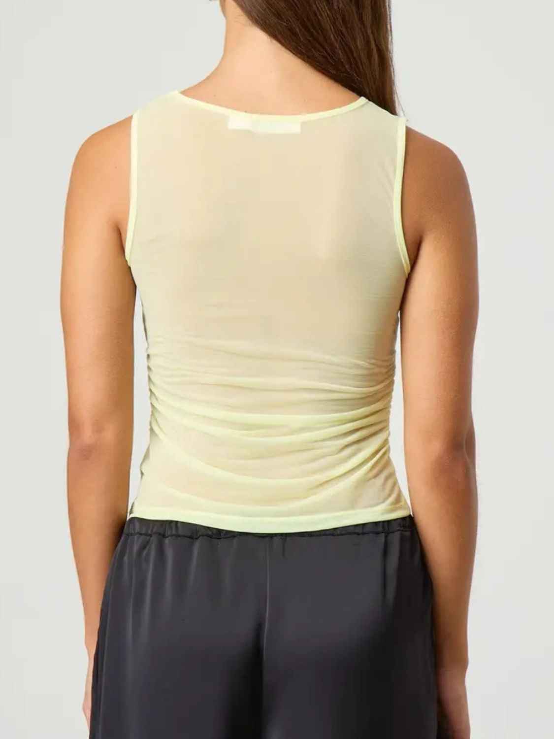 Ruched Round Neck Tank - Damned Threads
