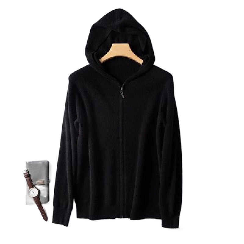 Men's Plus Size Zip Up Long Sleeve Hooded Cardigan - Damned Threads