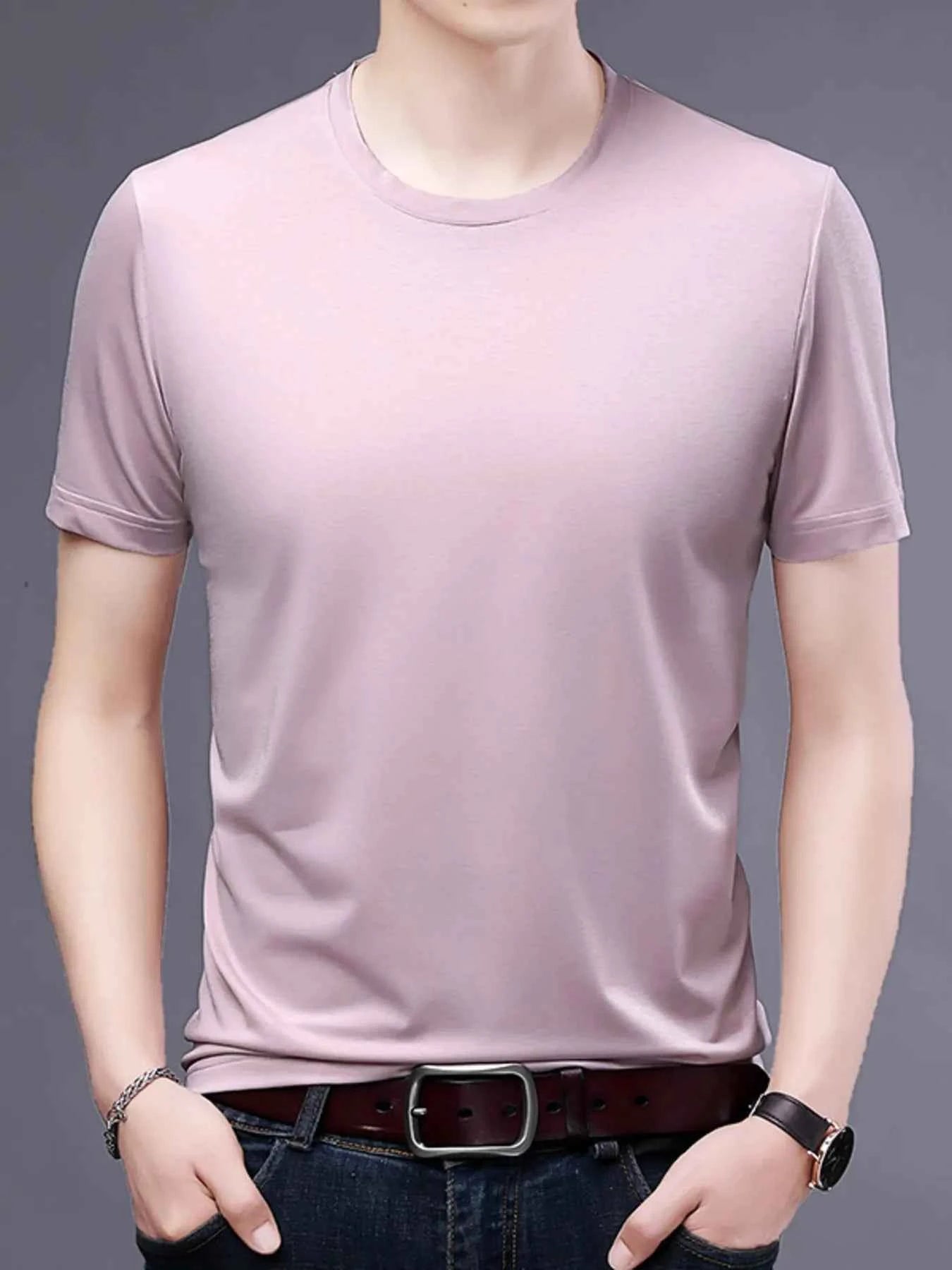 Men's Plus Size Classic Crew Neck Basic T-Shirt