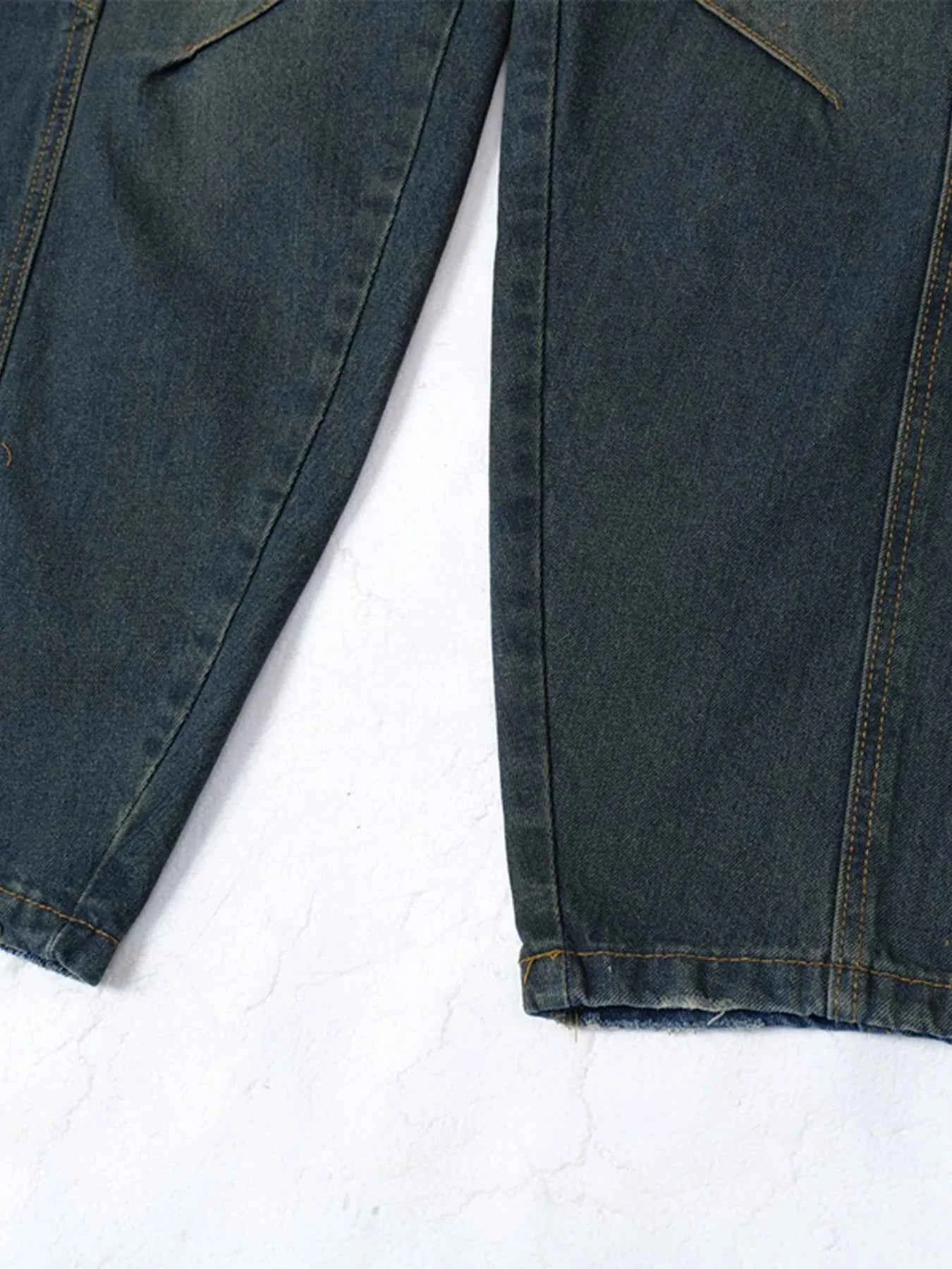 Men's Wide Leg Balloon Denim Jeans