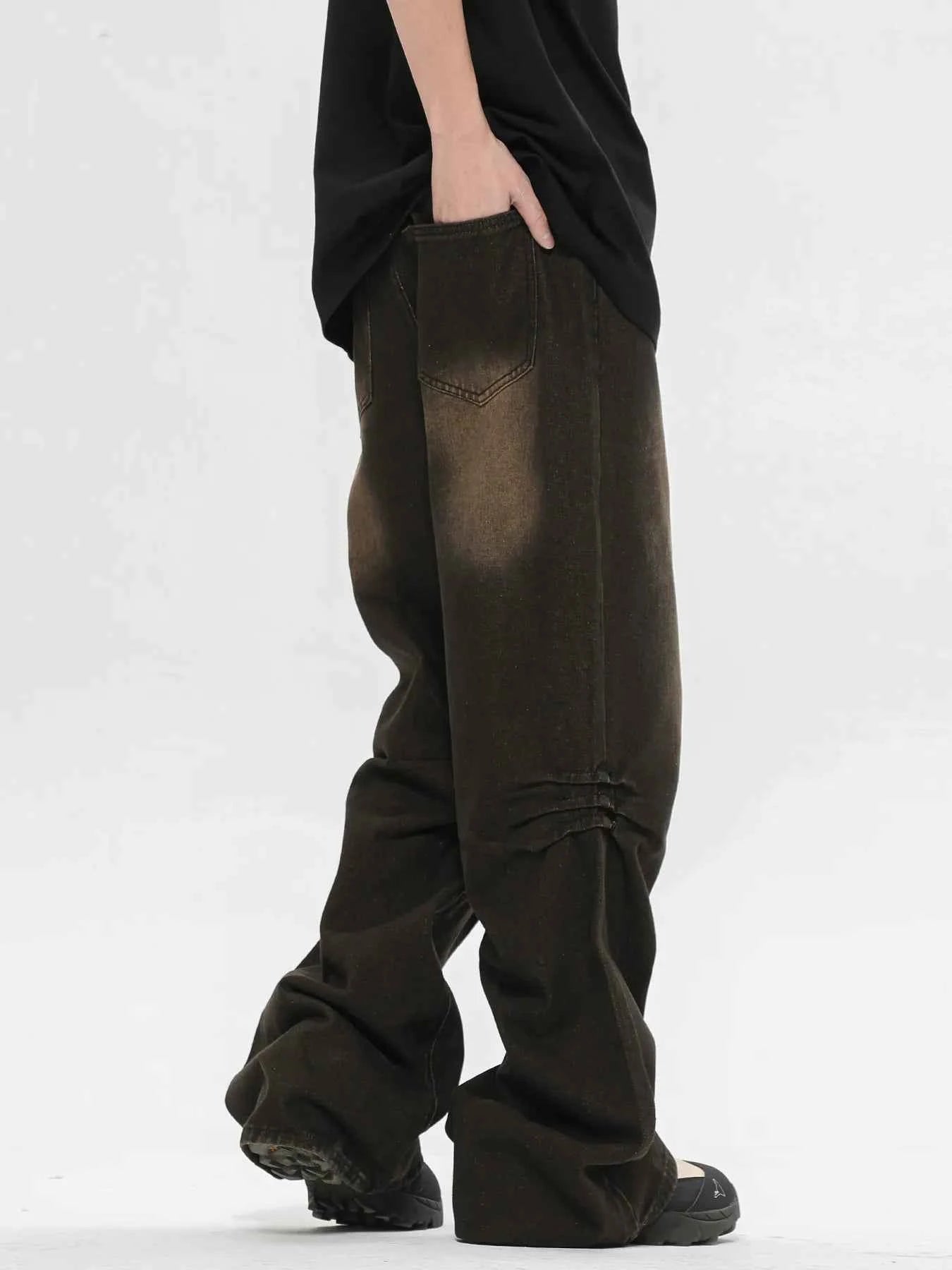 Men's Relaxed Fit Vintage Wash Flare Jeans