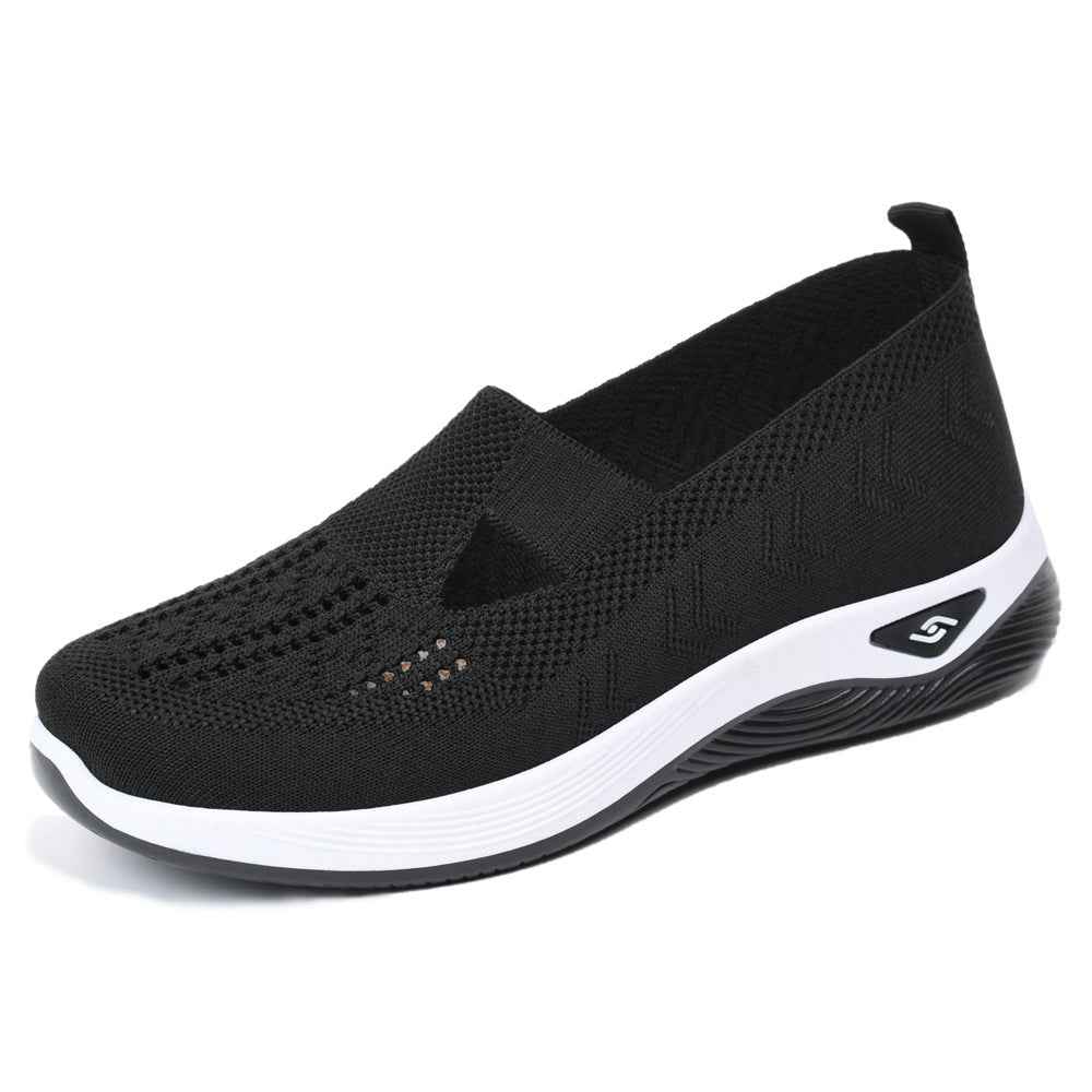 Breathable Mesh Round Toe Wedge Sneakers - Damned Threads