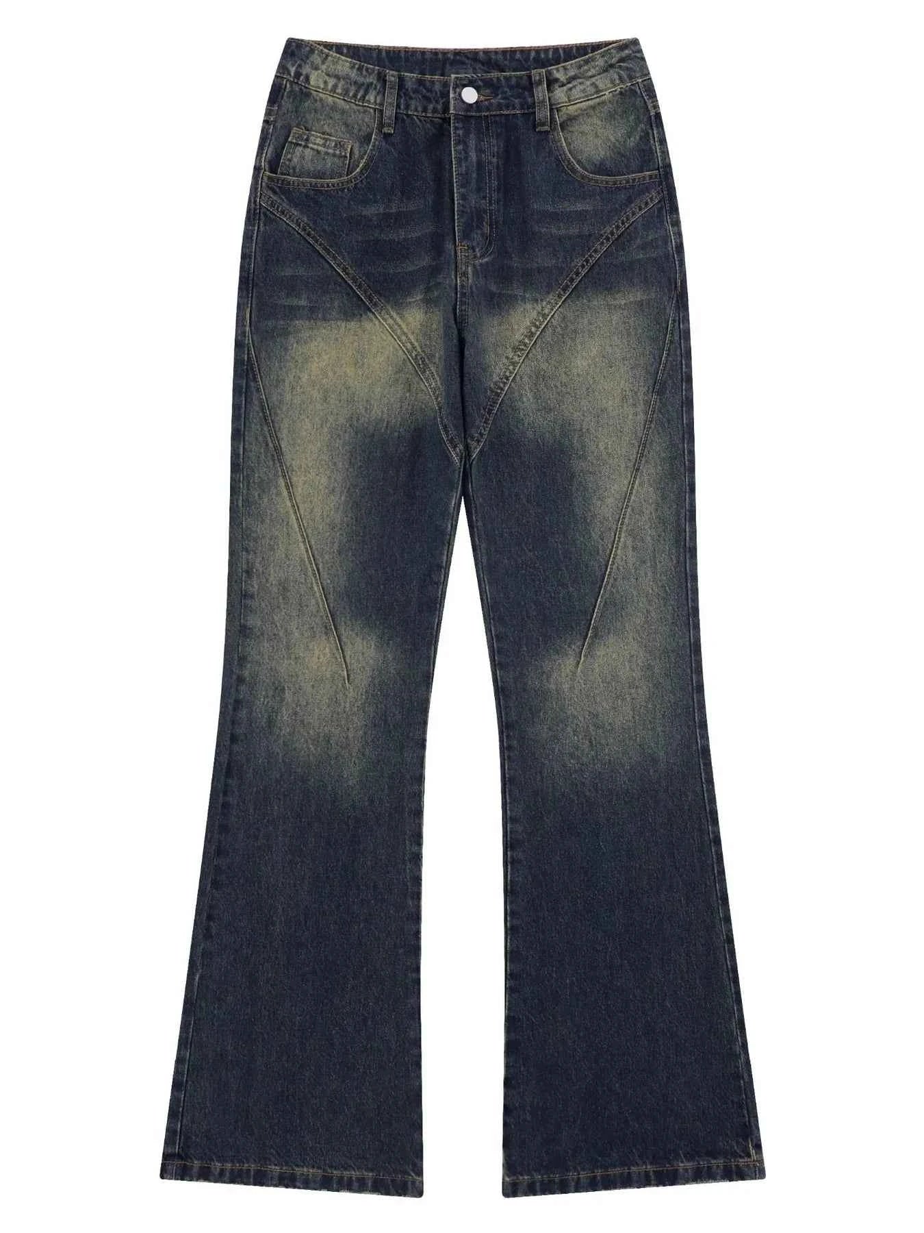 Men's Vintage Washed Wide Leg Jeans