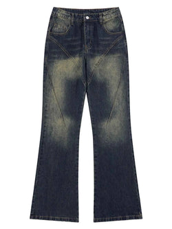 Men's Vintage Washed Wide Leg Jeans