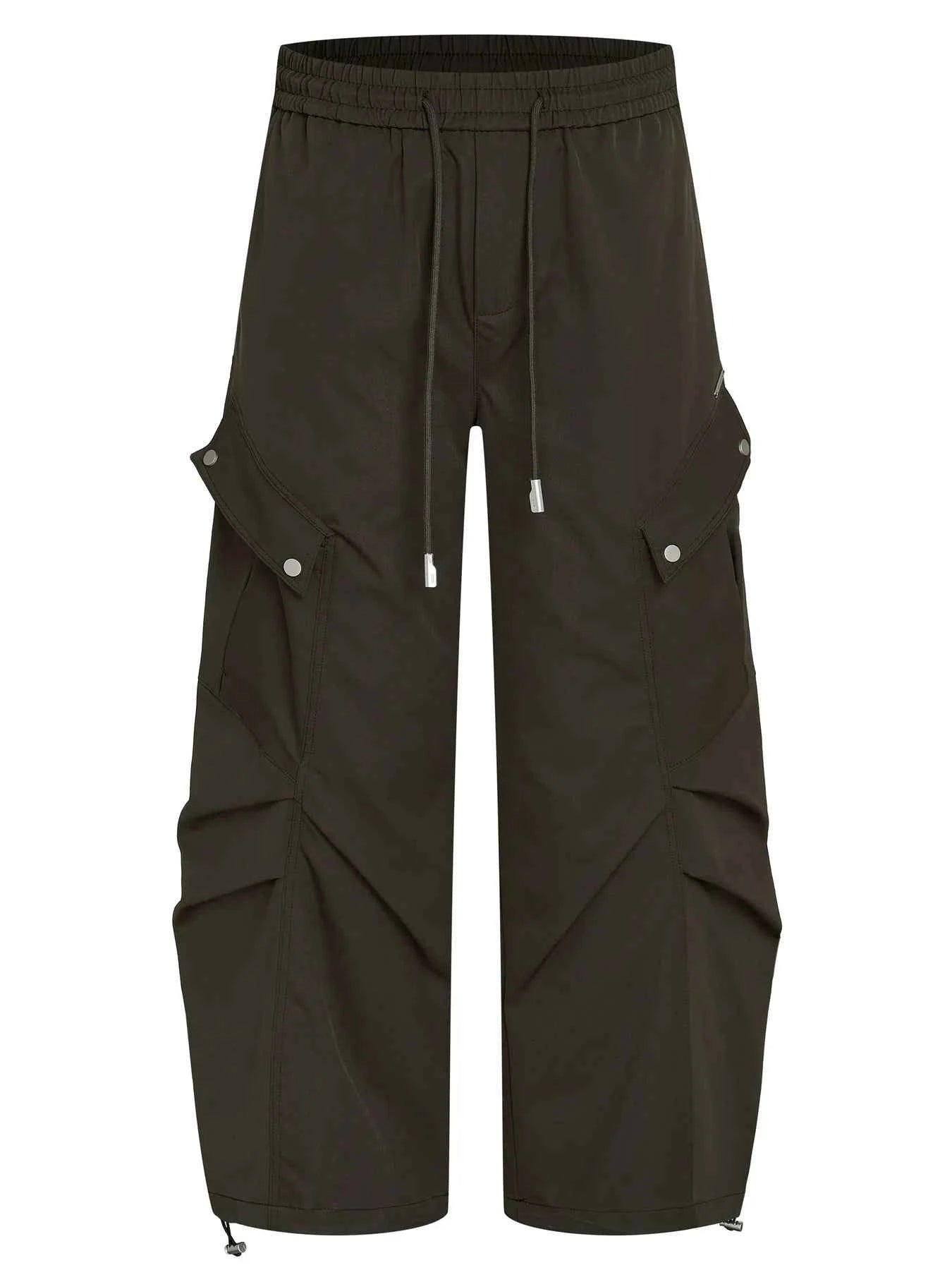 Men's Cargo Wide Leg Pants with Drawstring