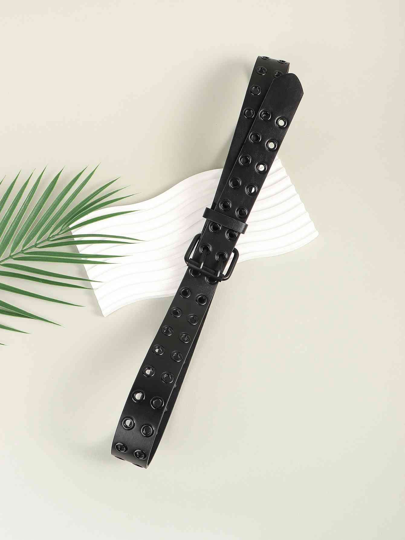 Grommet PU Leather Belt - Damned Threads