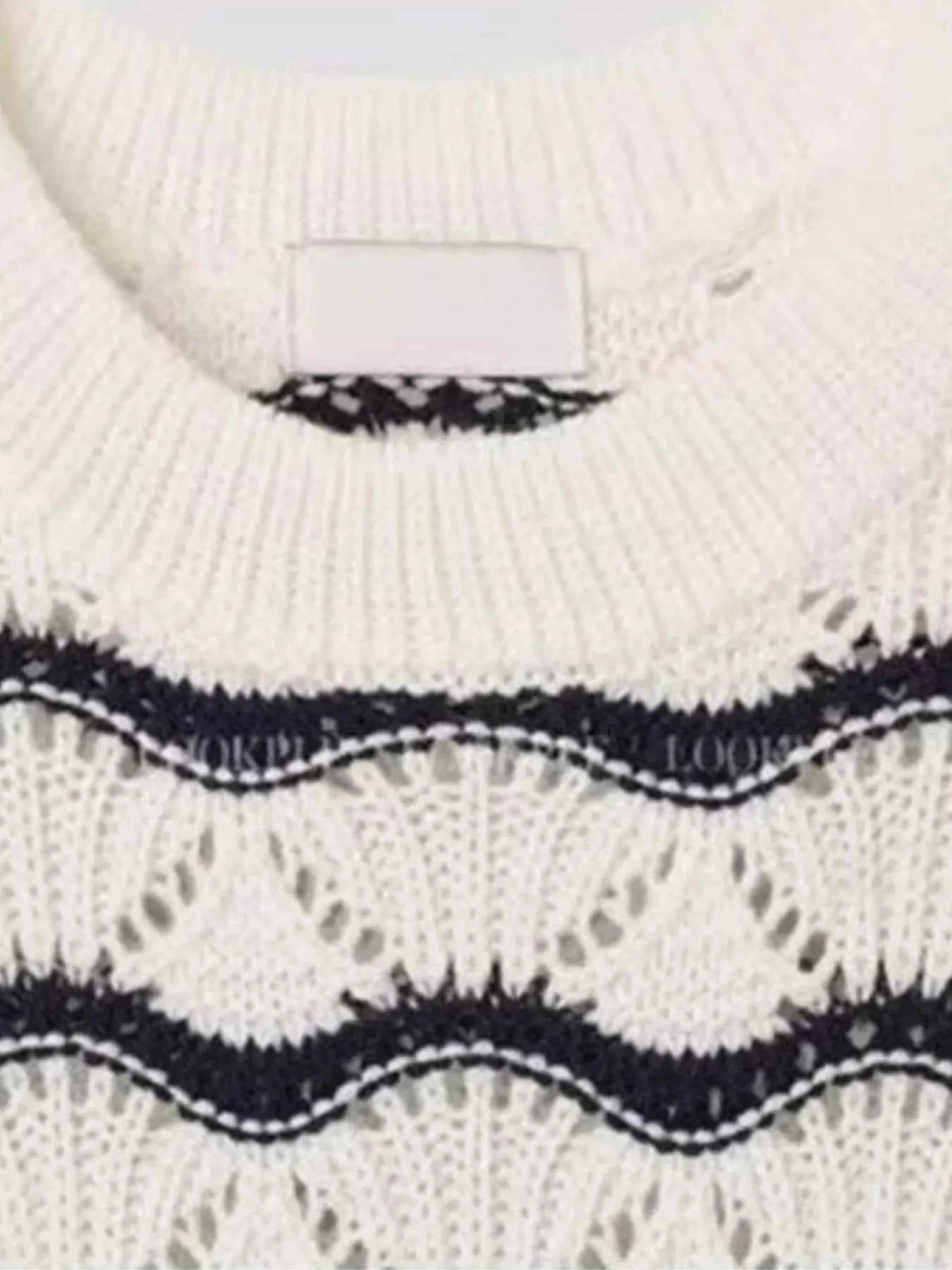 Men's Plus Size Wavy Stripe Contrast Knit Top