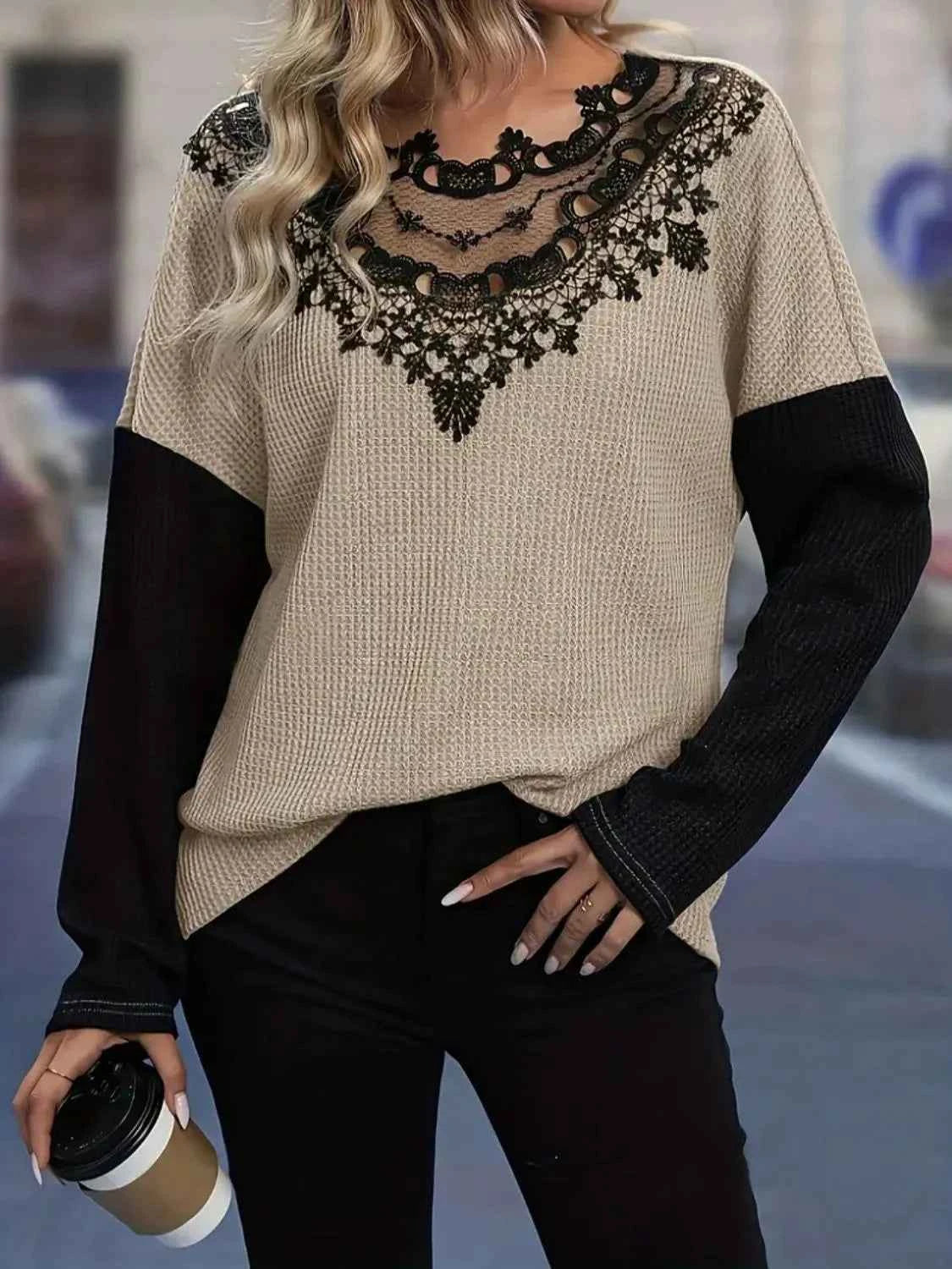 Decorative Lace Long Sleeve - Damned Threads