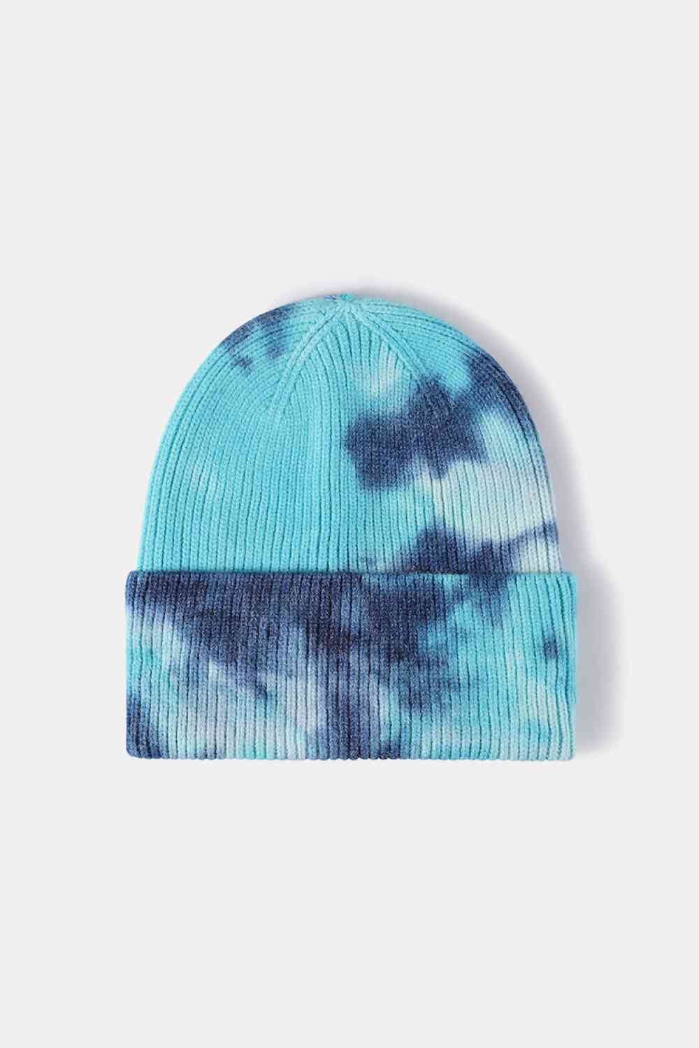 Tie-Dye Cuffed Rib-Knit Beanie Hat - Damned Threads