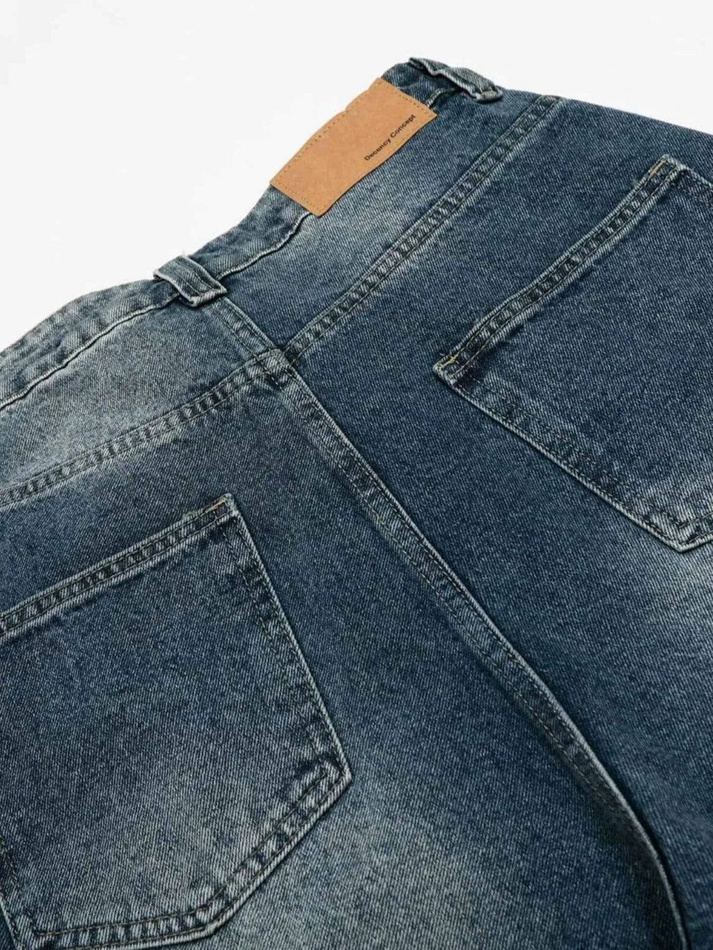 Men's Pearl Embellished Wide Leg Denim Shorts