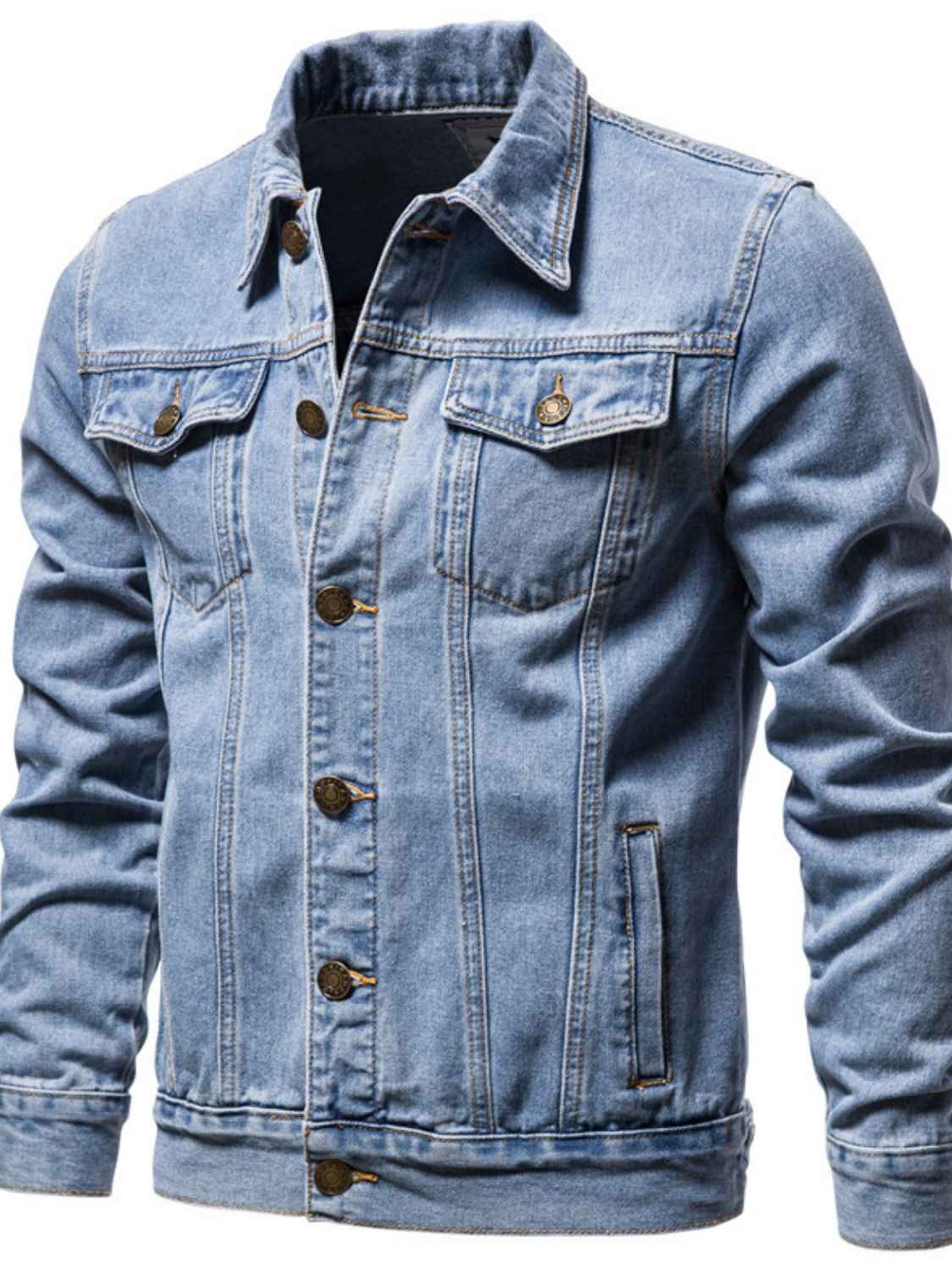 Men's Button Down Long Sleeve Denim Jacket - Damned Threads