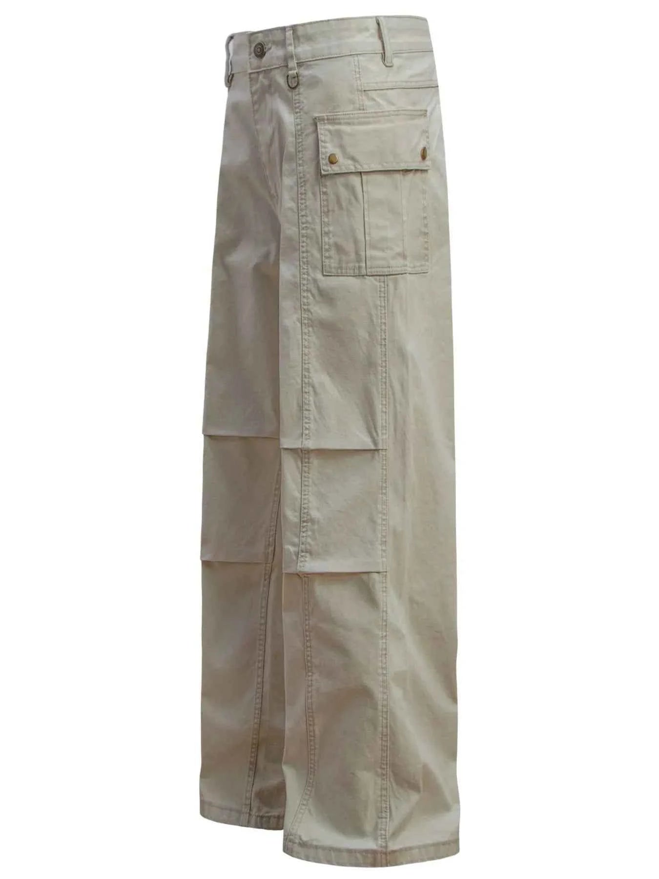 Men's Casual Cargo Wide Leg Pants with Multi-Pockets