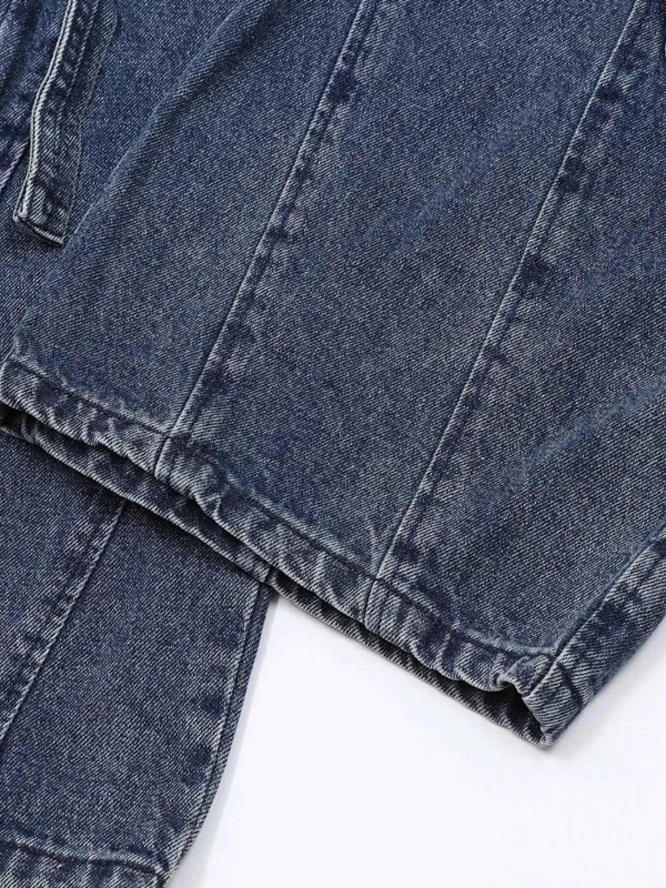 Men's Full Size Wide Leg Cargo Jeans Plus Size