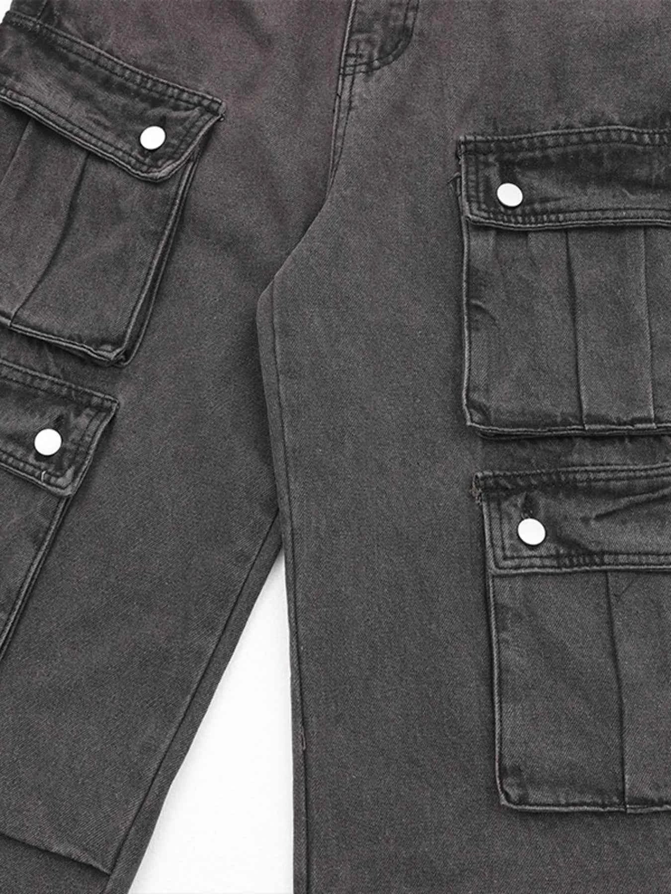 Men's Multi-Pocket Cargo Straight Jeans