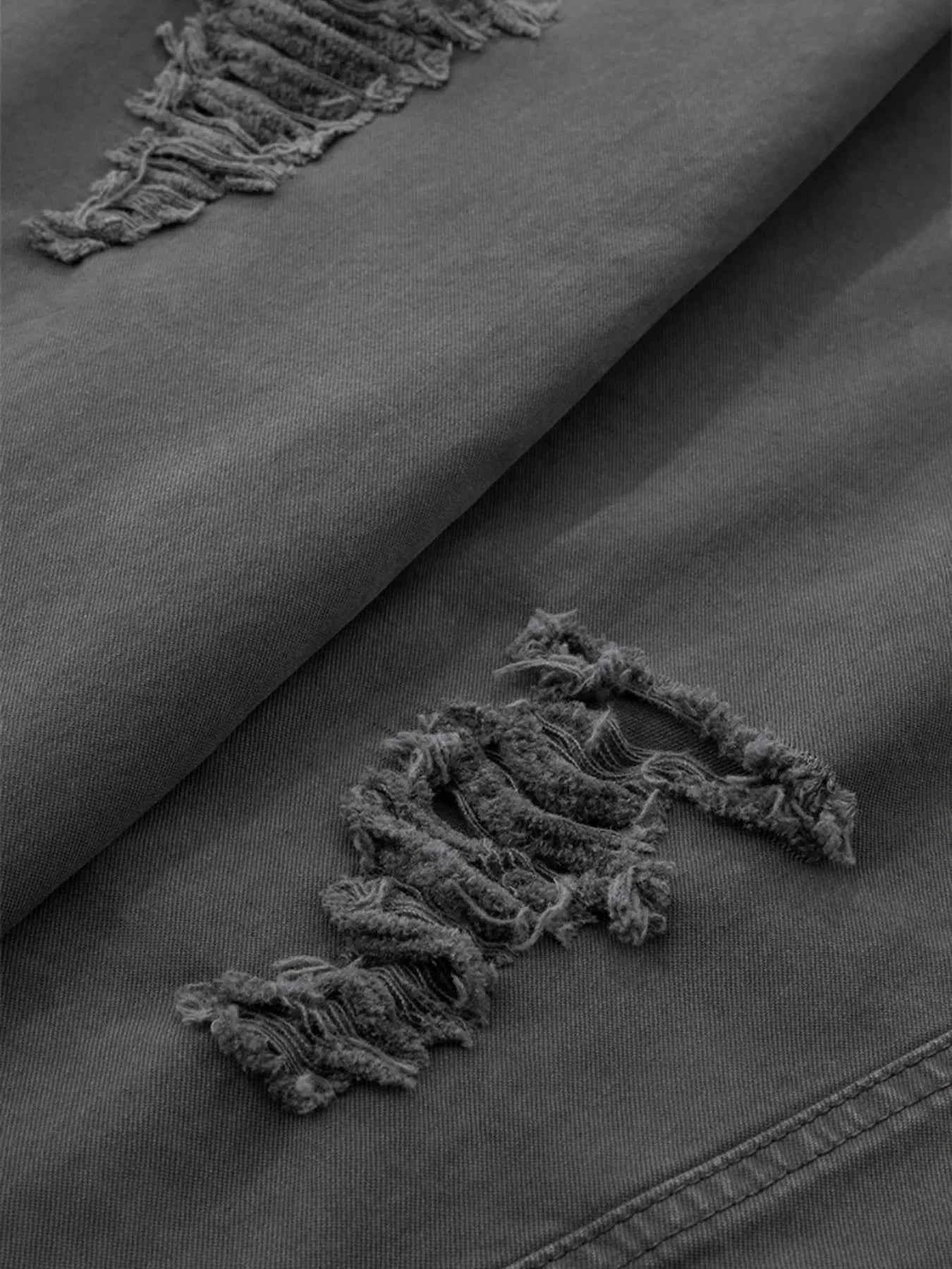 Men's Distressed Wide-Leg Baggy Jeans