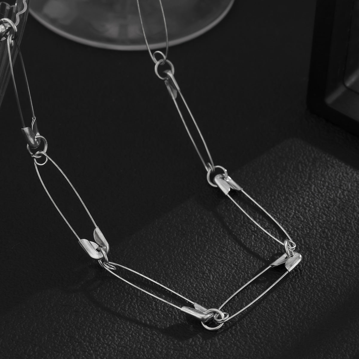 Safety Pin Chain Necklace - Damned Threads