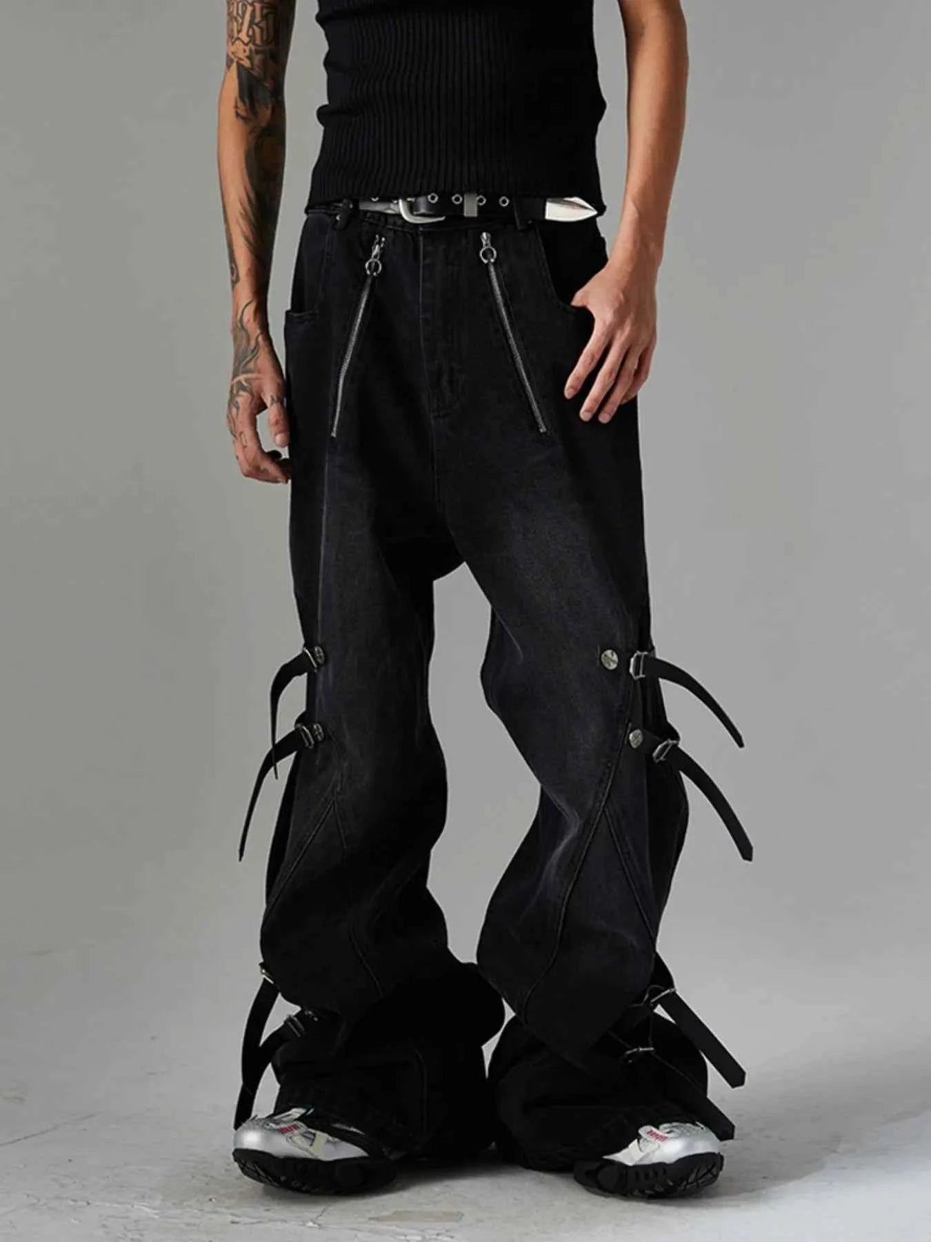 Men's Washed Jeans with Pockets