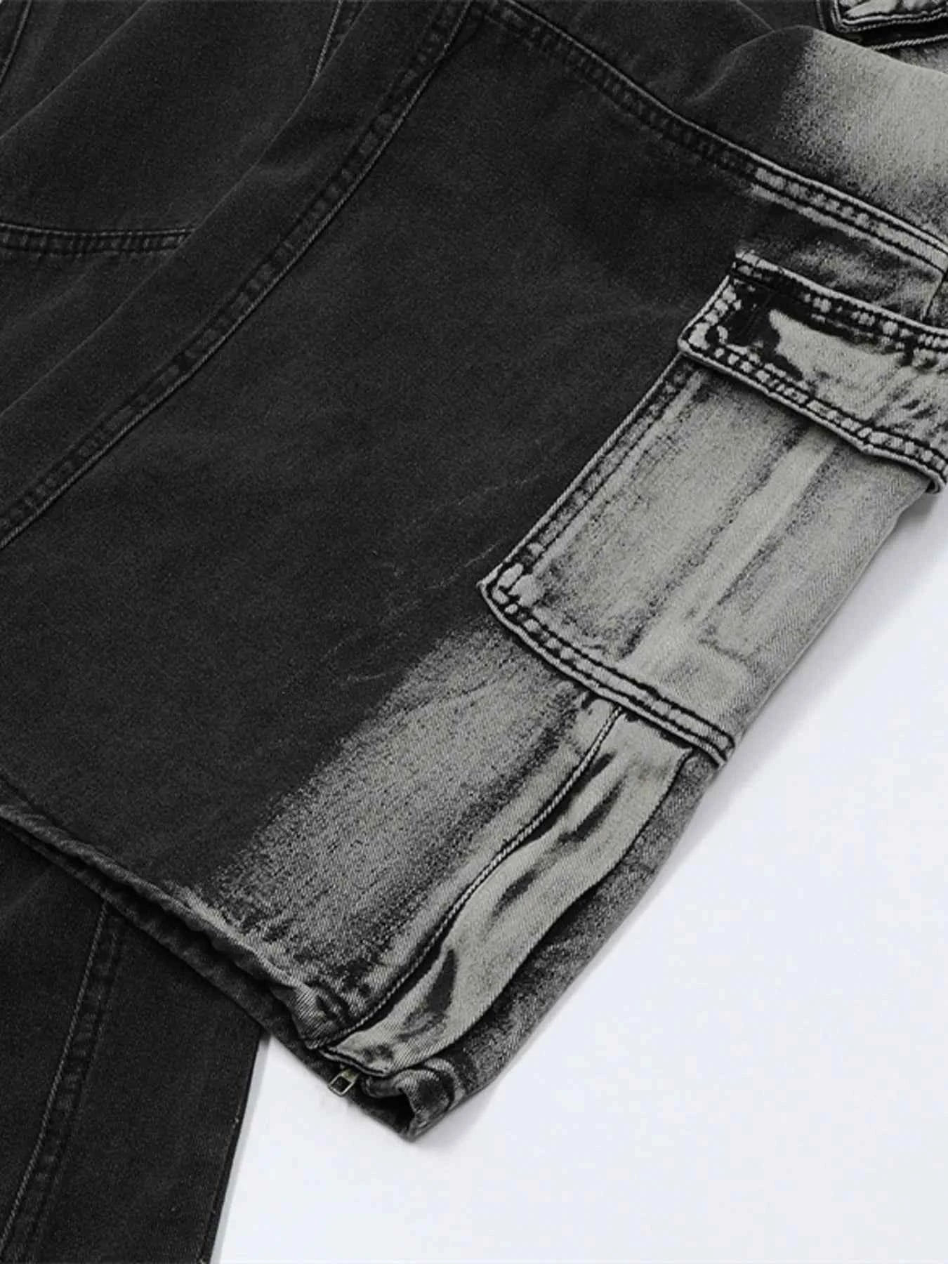 Men's Wide Leg Cargo Jeans